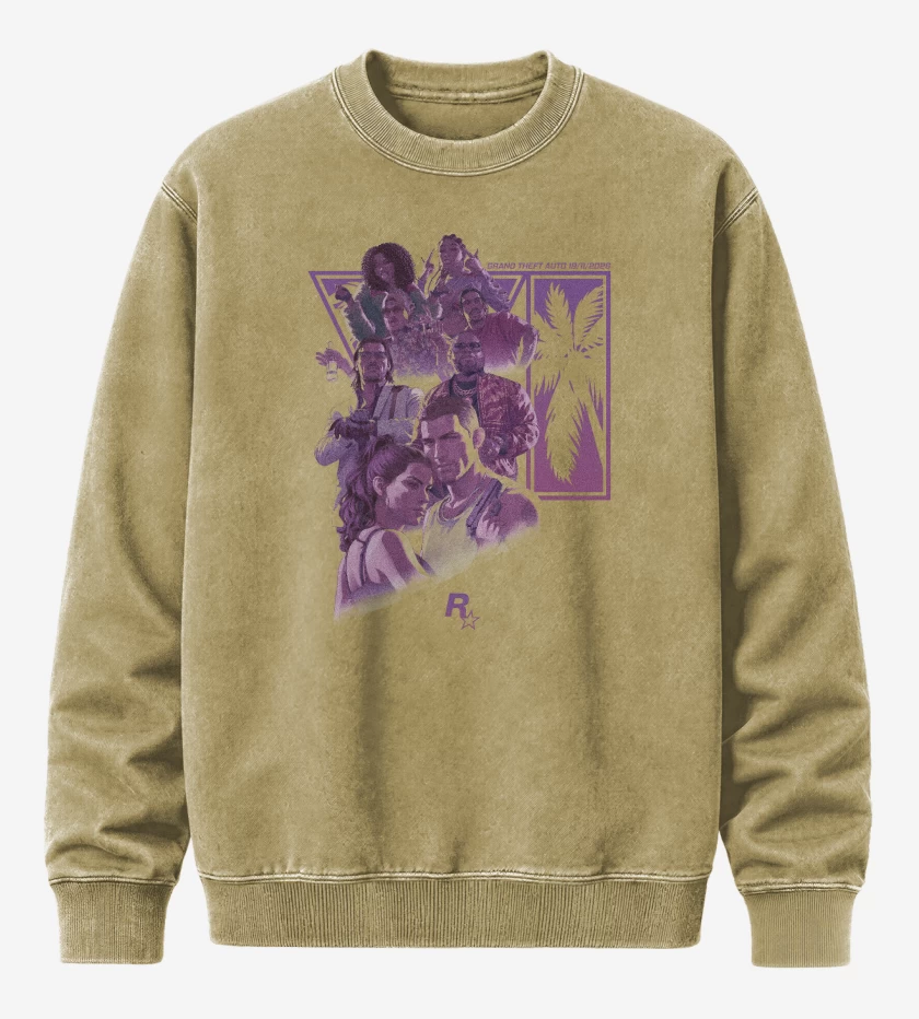 Poleron Polo Acid Wash Beige de Grand Theft Auto VI R