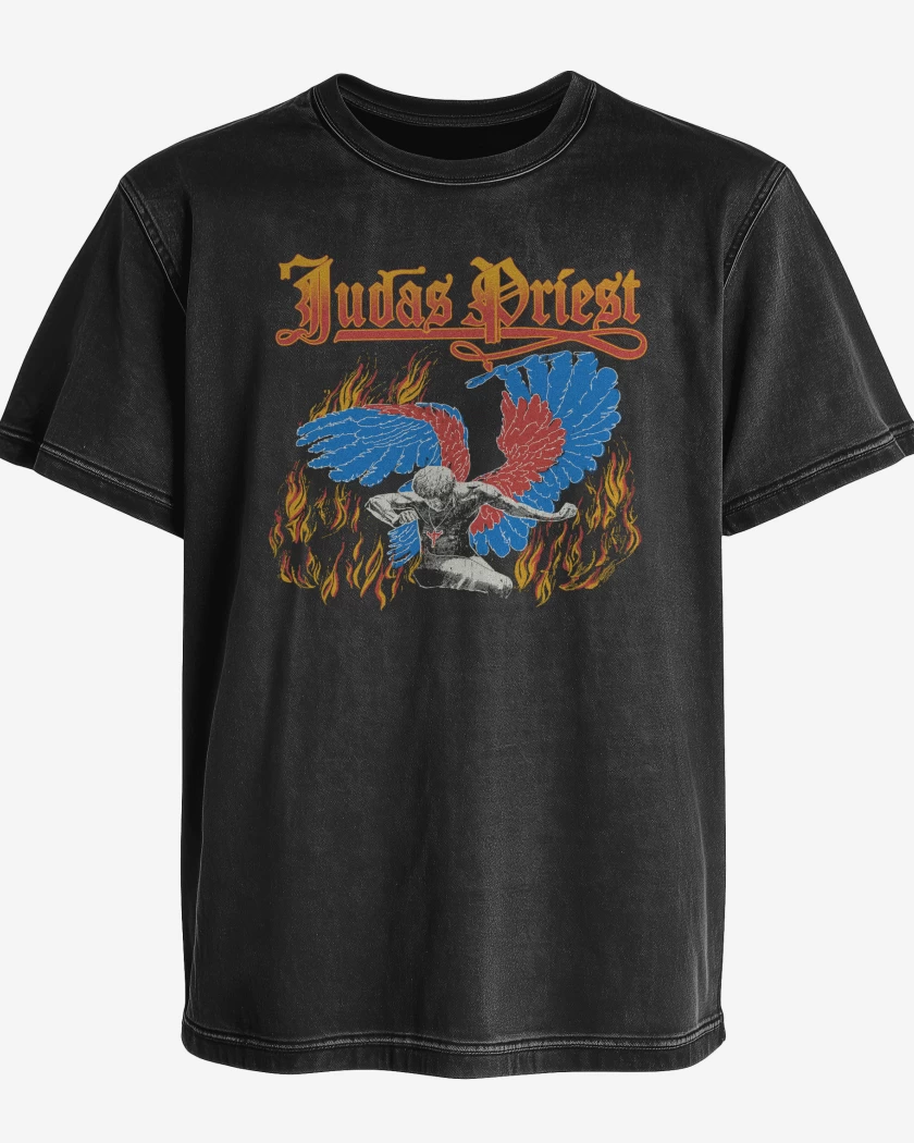 Polera desgastada Judas Priest Sad Wings