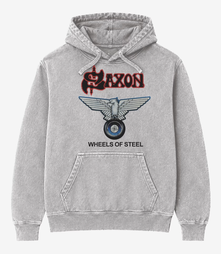 Poleron Canguro Acid Wash Gris Melange de Saxon Wheels