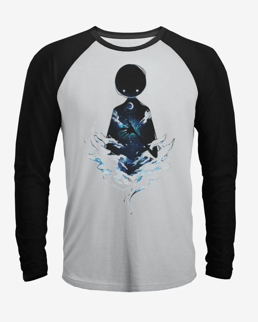 Polera Raglan Blanco / Negro de El Ma