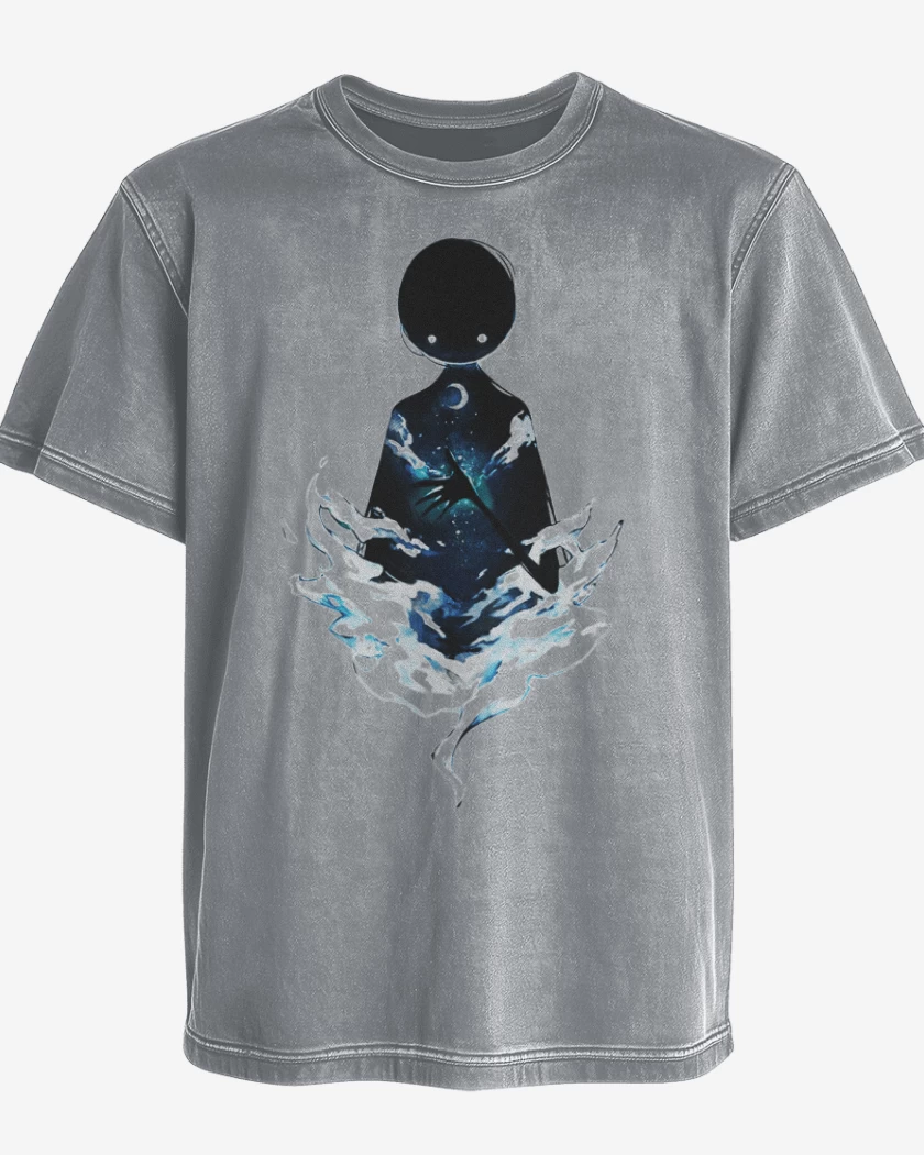 Polera desgastada Gris Melange de El Ma