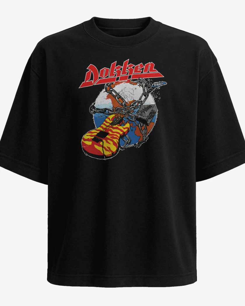 Polera Oversize Negro de Rokken with Dokken