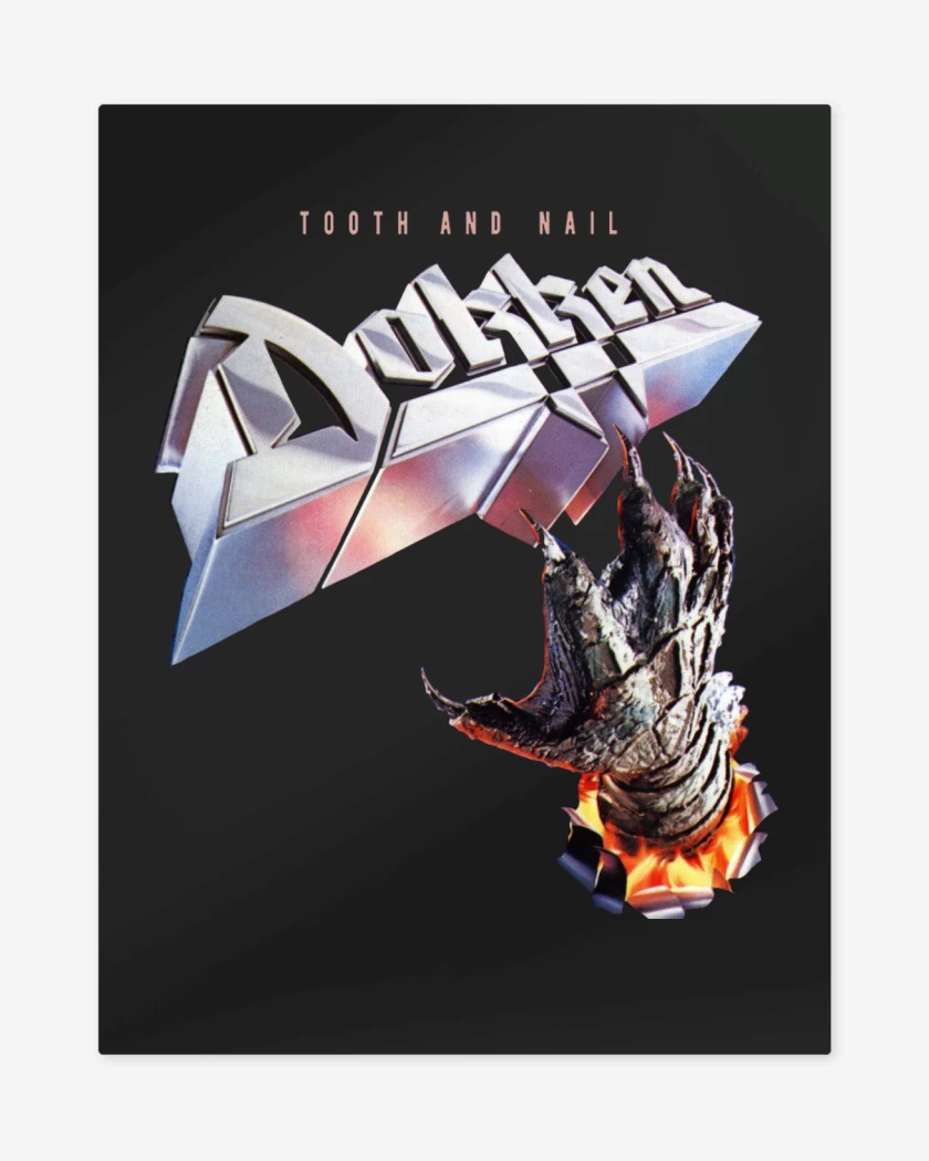 Print metalico Negro de Dokken Tooth and Nail