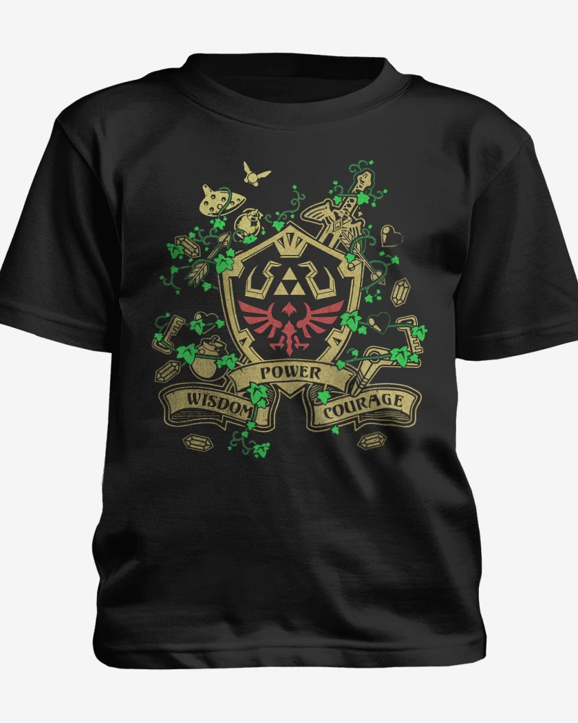 Polera de niño Negro de Power wisdom courage v2