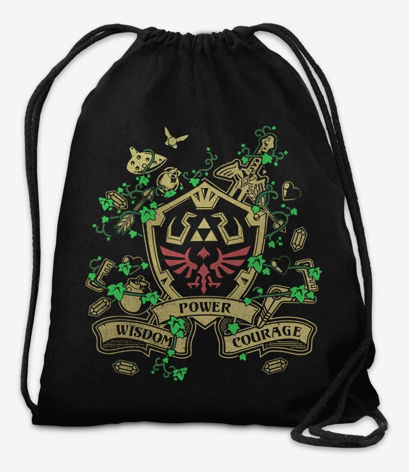Mochila Negro de Power wisdom courage v2