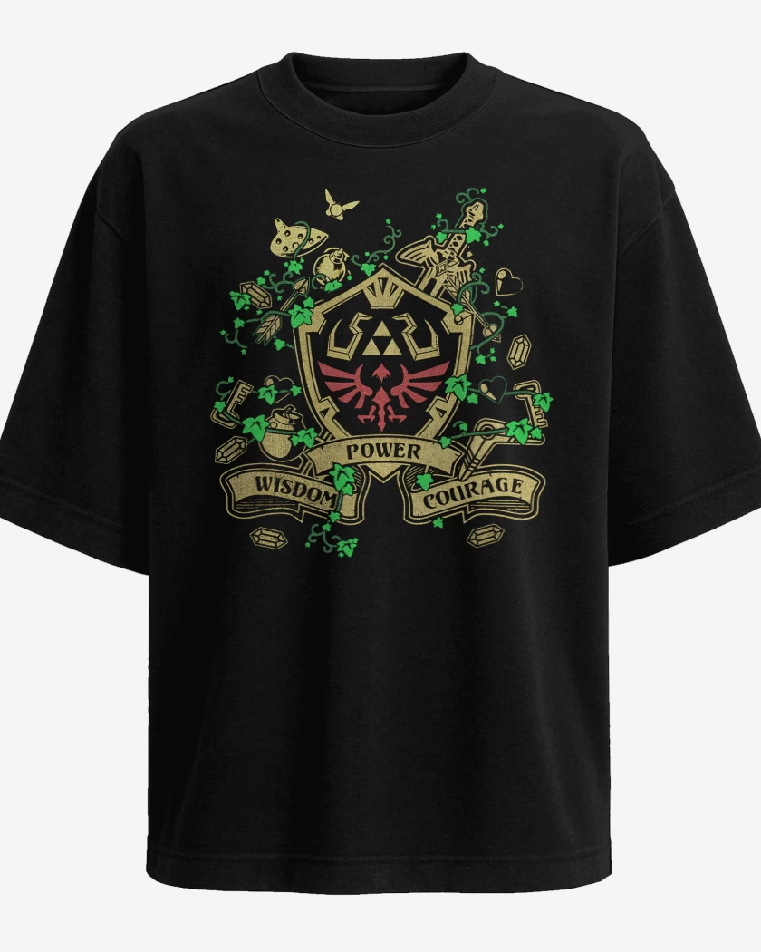 Polera Oversize Power wisdom courage v2