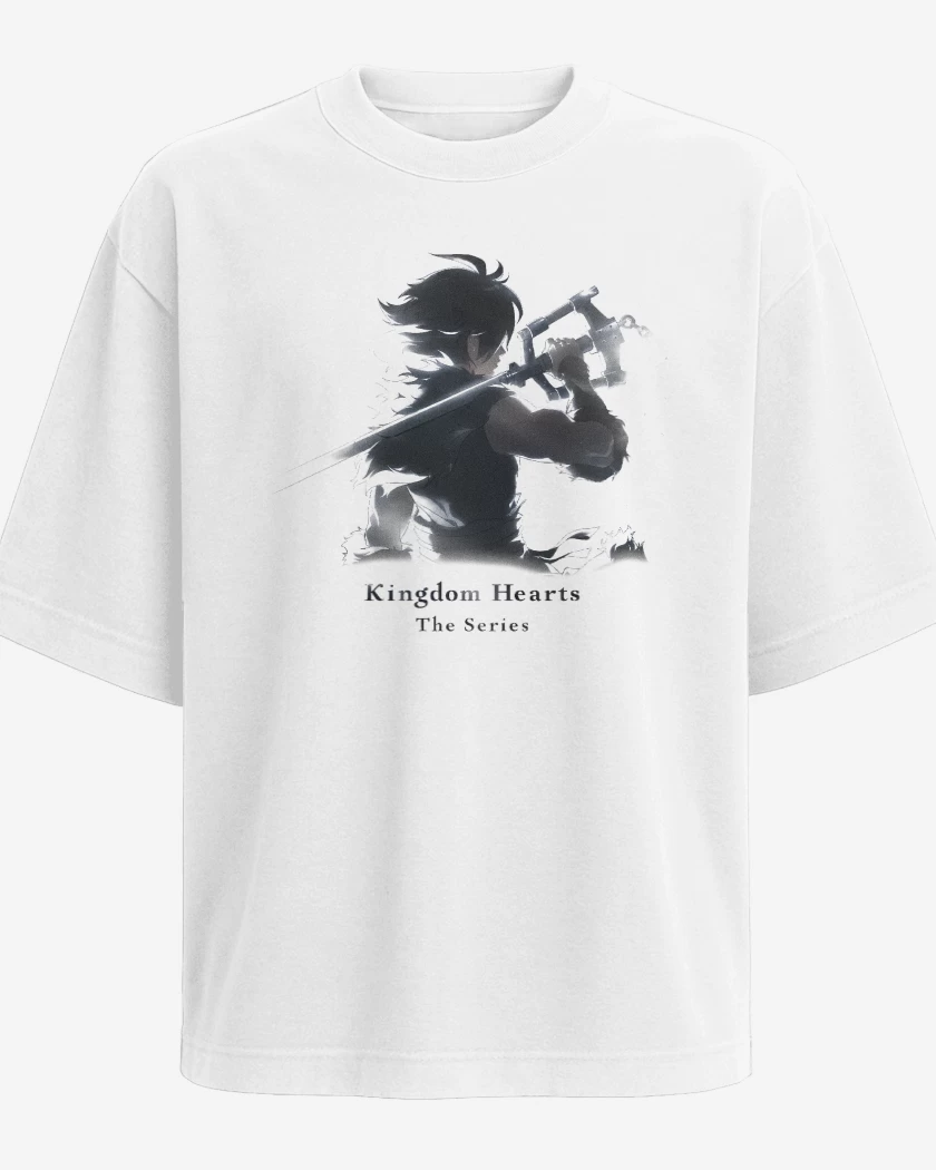 Polera Oversize Blanco de Kingdom Hearts The Series