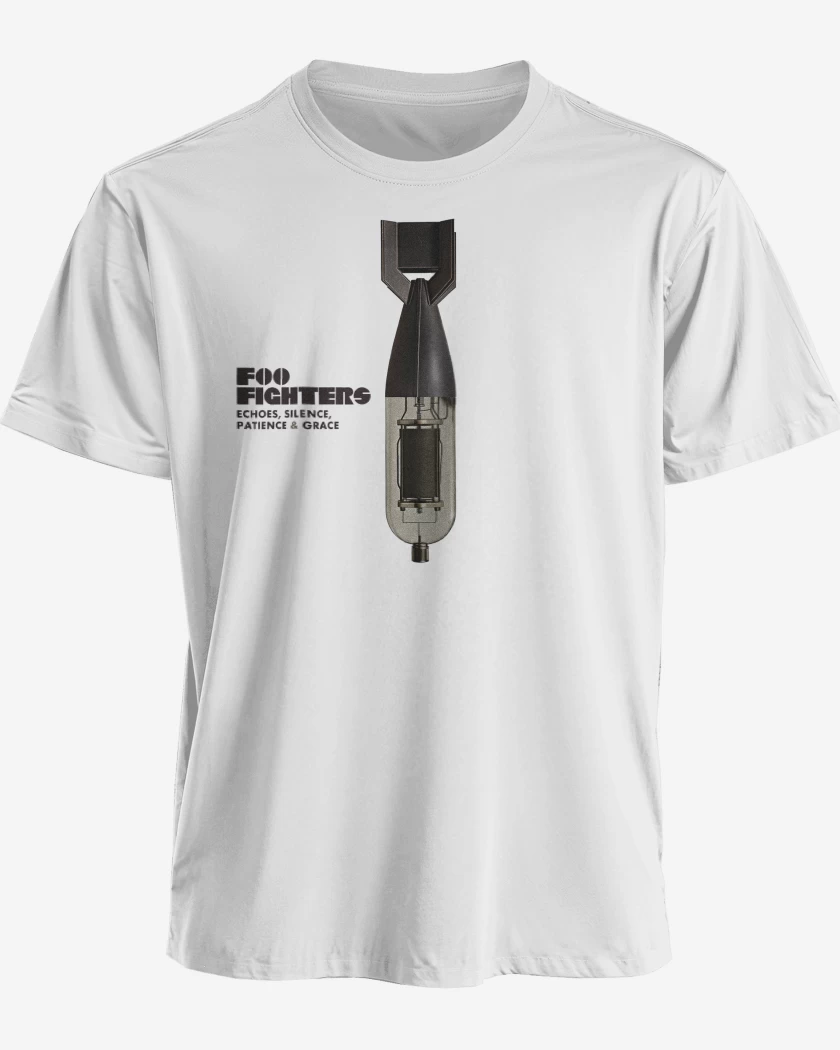 Polera premium Blanco de Foo Fighters E, S, P & G