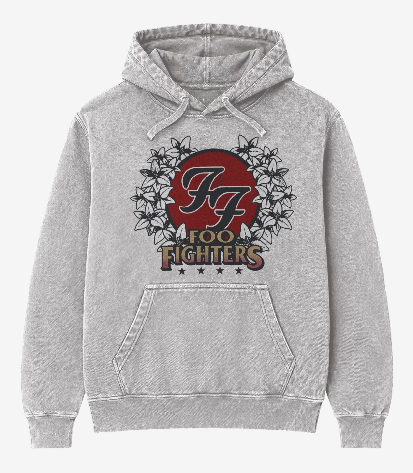 Poleron Canguro Acid Wash Foo Fighters in your honor