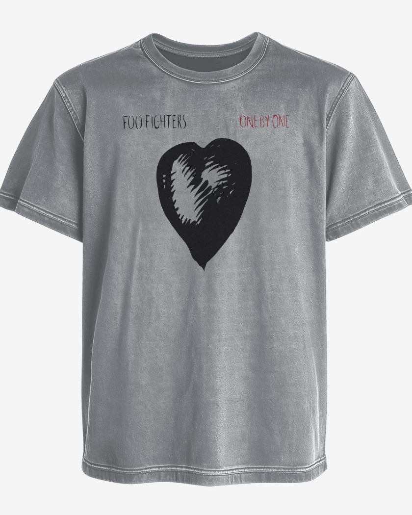Polera desgastada Gris Melange de One by one