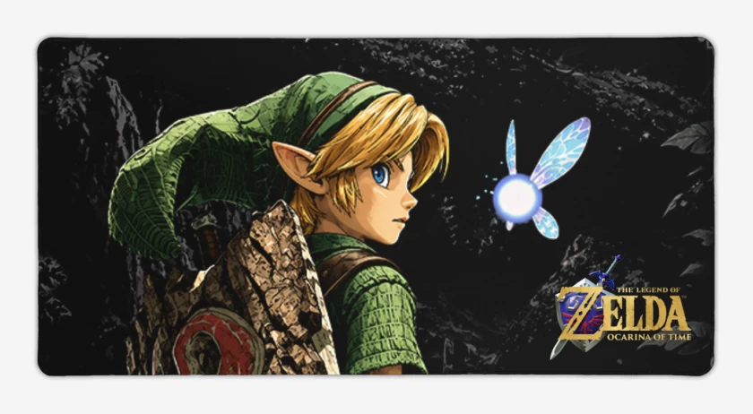 Mouse pad Gamer Negro de Young link ocarina switch 2