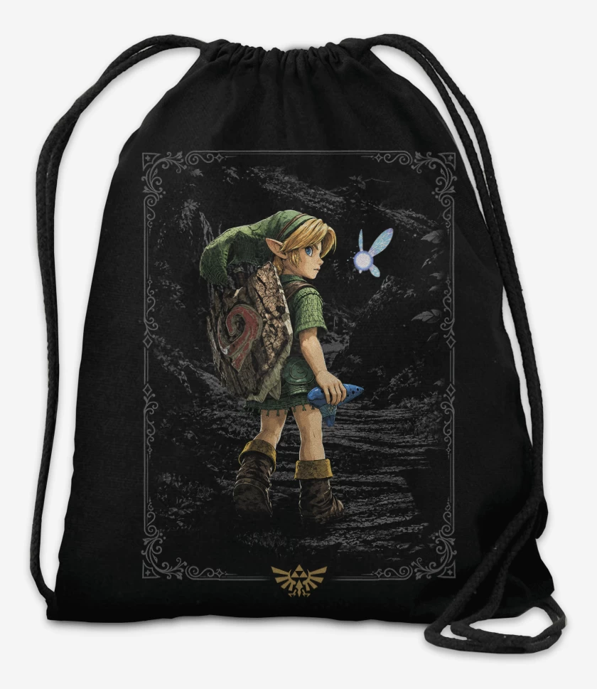 Mochila Negro de Young link ocarina switch 2