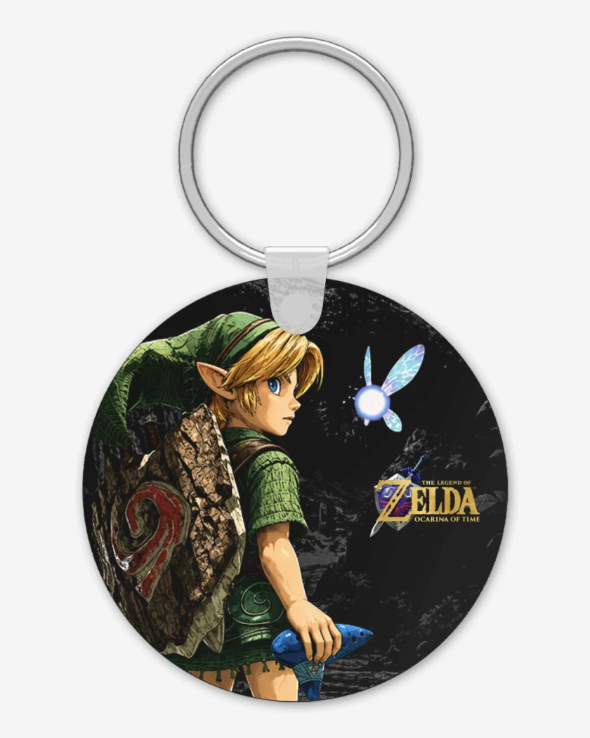 Llavero Negro de Young link ocarina switch 2