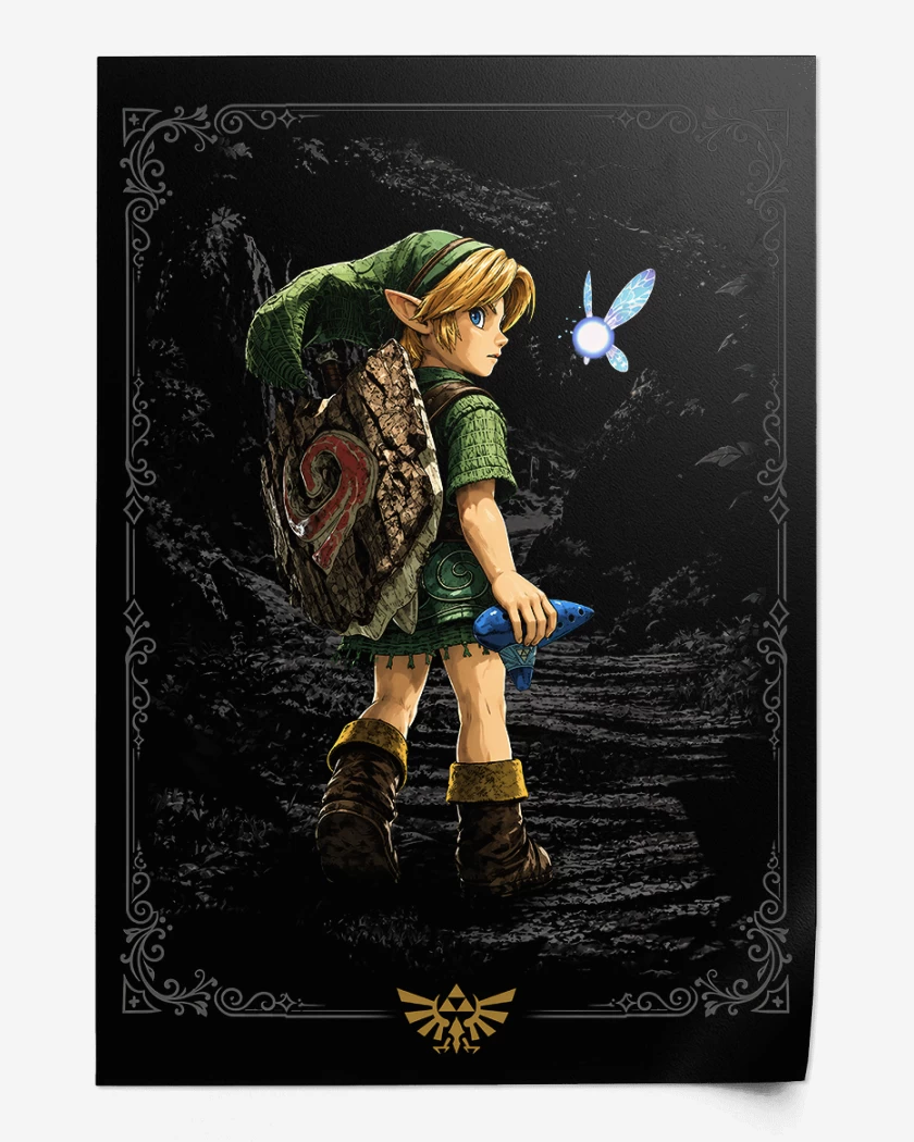 Print Negro de Young link ocarina switch 2