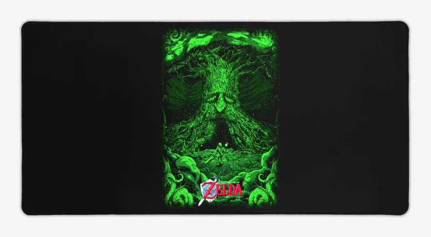 Mouse pad Gamer Negro de Zelda ocarina