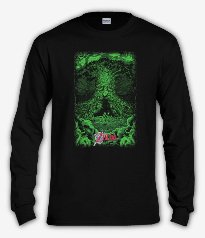 Polera manga larga Negro de Zelda ocarina