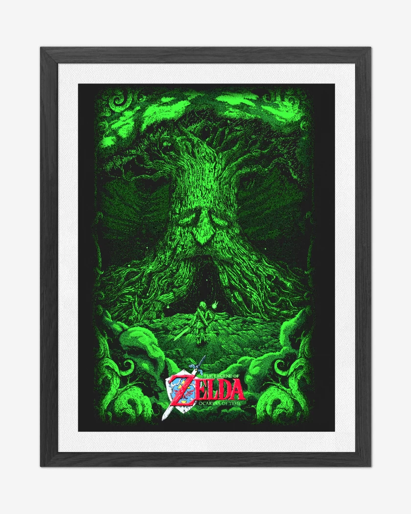 Cuadro decorativo Negro de Zelda ocarina