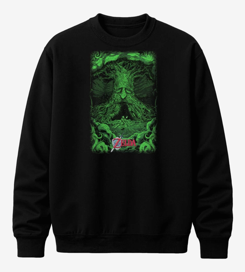 Poleron polo Negro de Zelda ocarina
