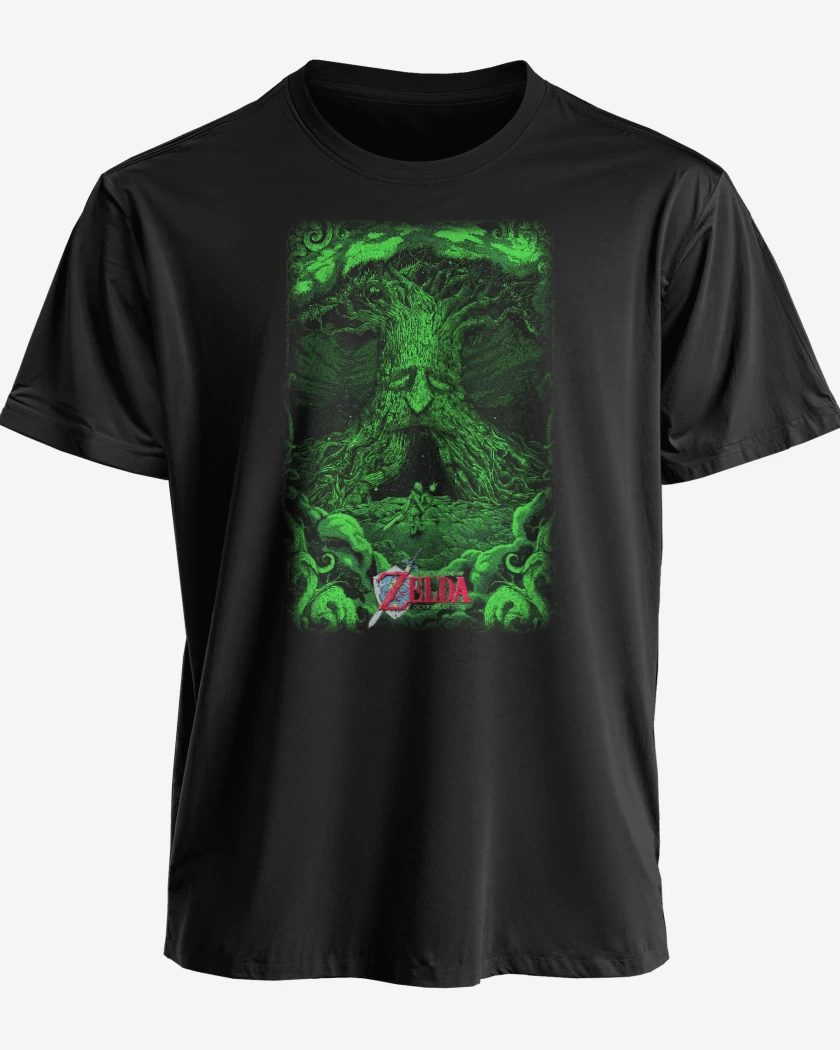 Polera premium Negro de Zelda ocarina