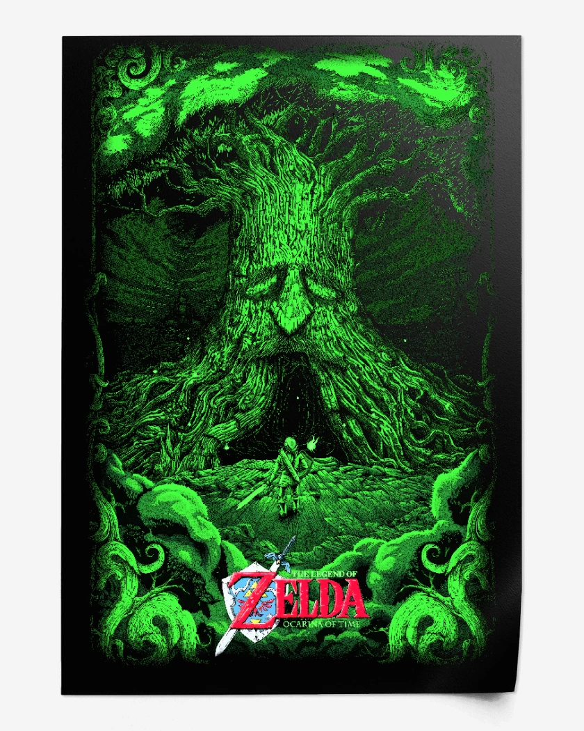 Print Negro de Zelda ocarina