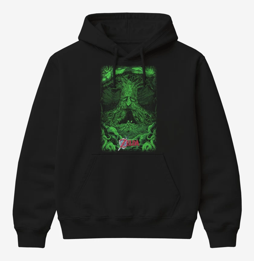 Poleron Canguro básico Negro de Zelda ocarina