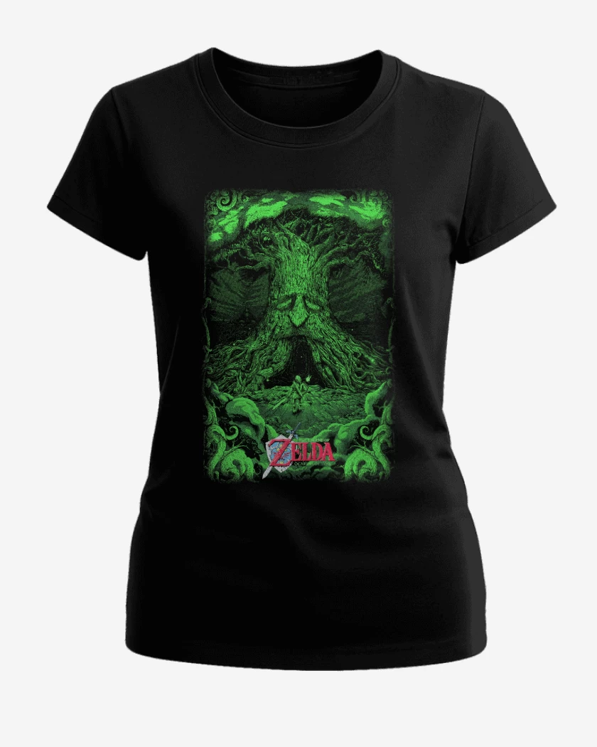 Polera de Mujer Negro de Zelda ocarina