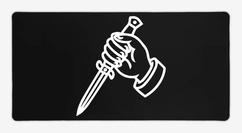 Mouse pad Gamer Negro de Puñal
