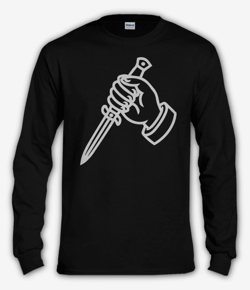 Polera manga larga Negro de Puñal