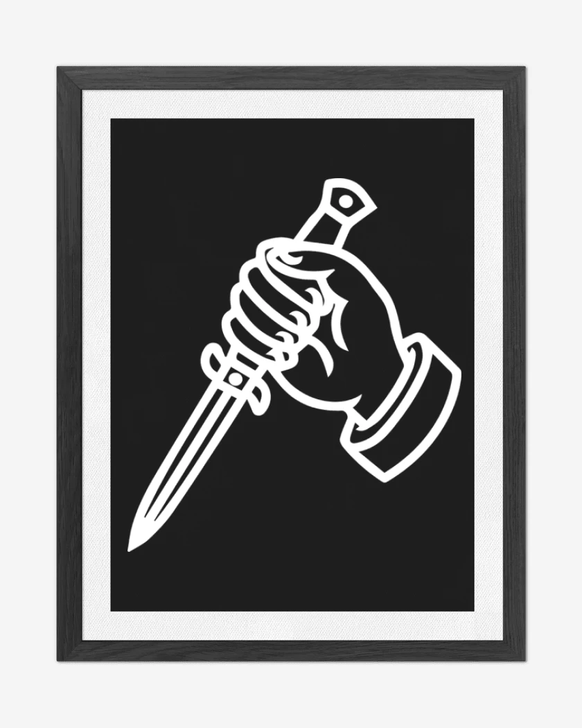Cuadro decorativo Negro de Puñal