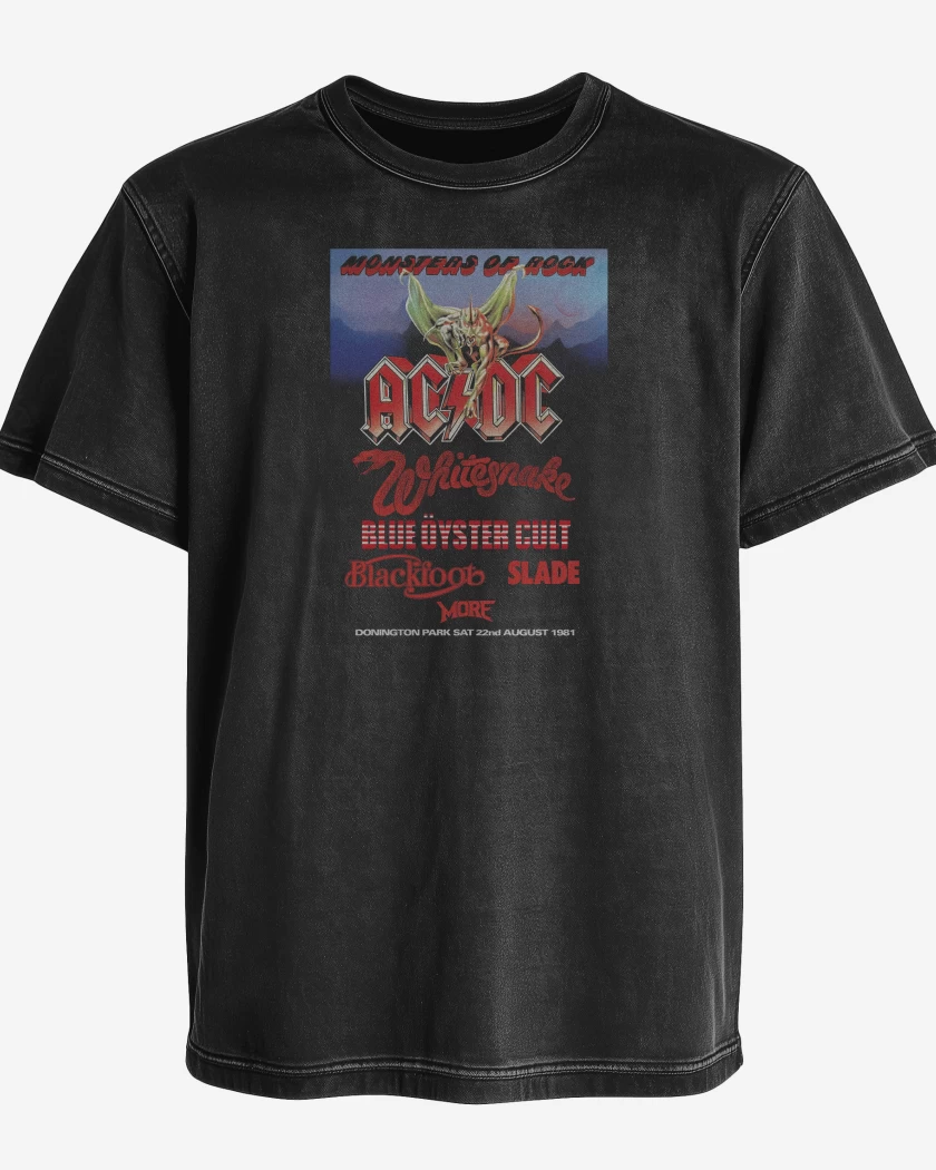 Polera desgastada Monster of Rock