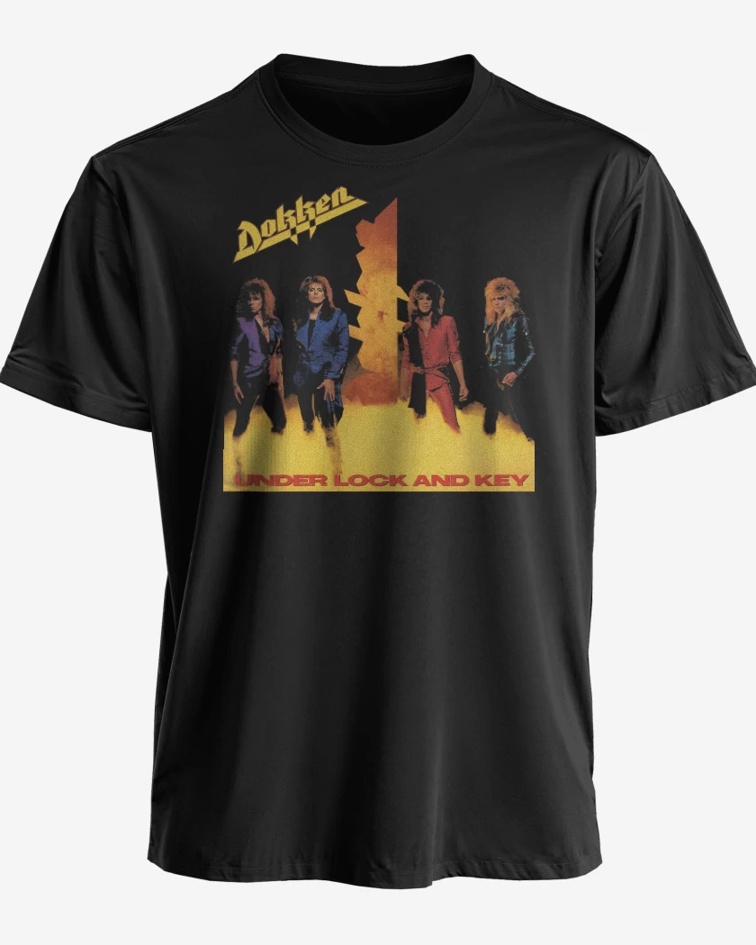 Polera premium Negro de Dokken Under Lock and Key