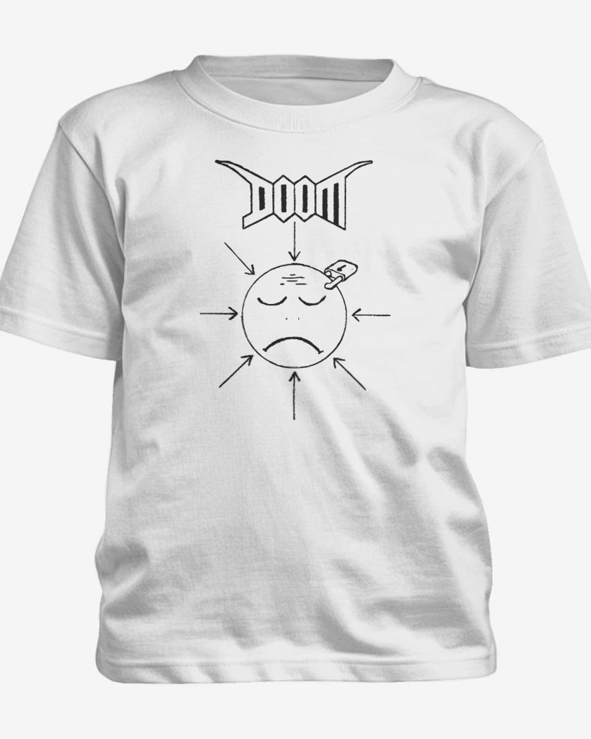 Polera de niño Blanco de Doom Unhappy