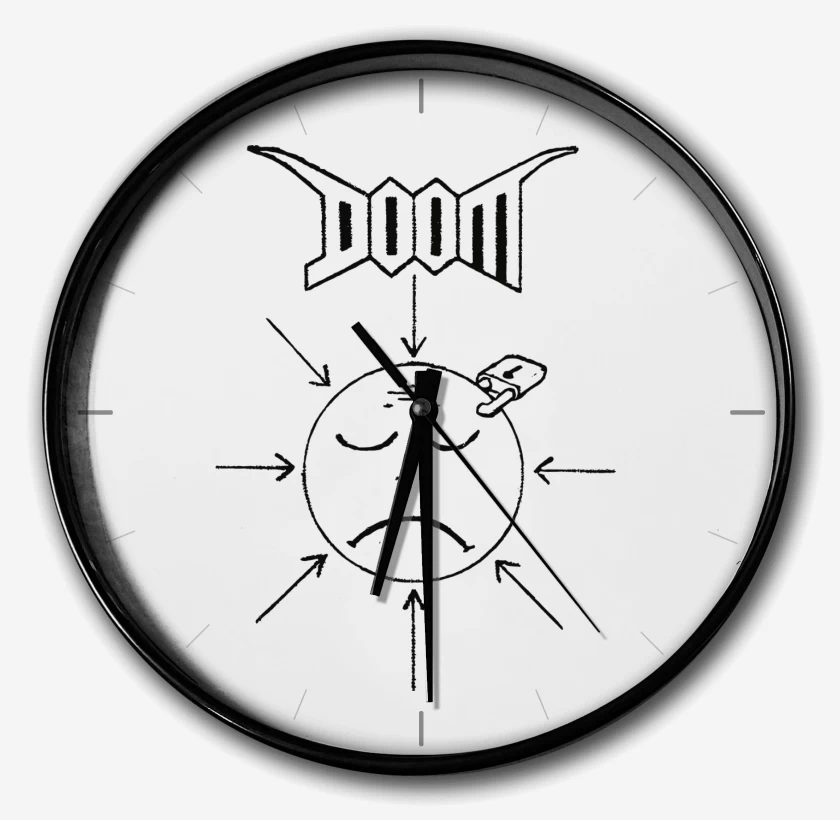 Reloj Blanco de Doom Unhappy
