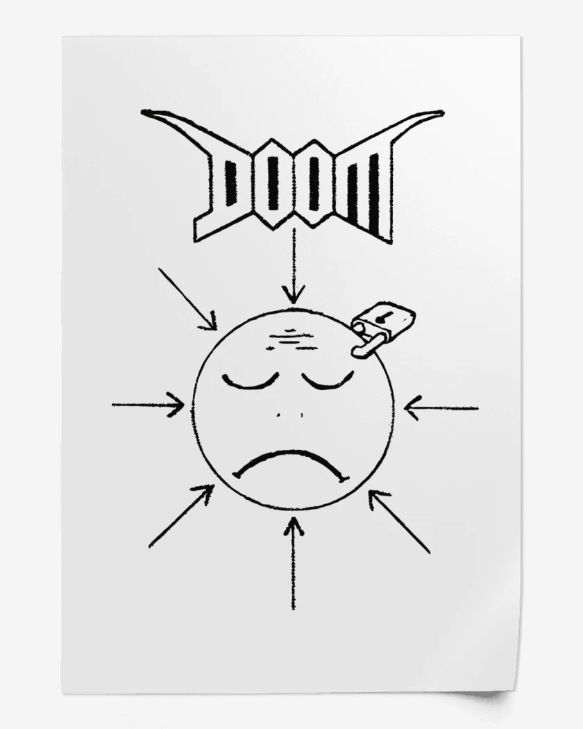 Print Doom Unhappy