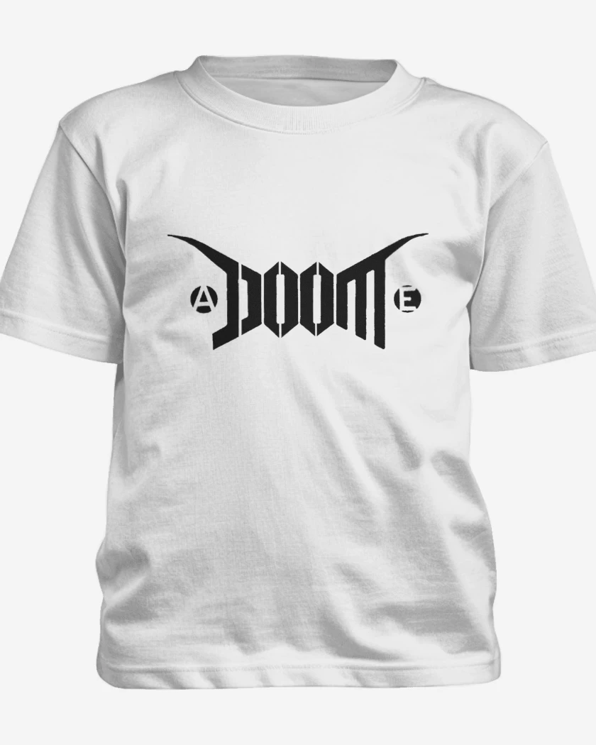 Polera de niño Blanco de Doom Logo I