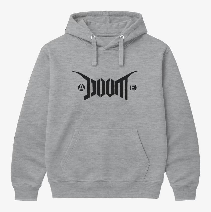 Polerón Canguro Gris Melange de Doom Logo I