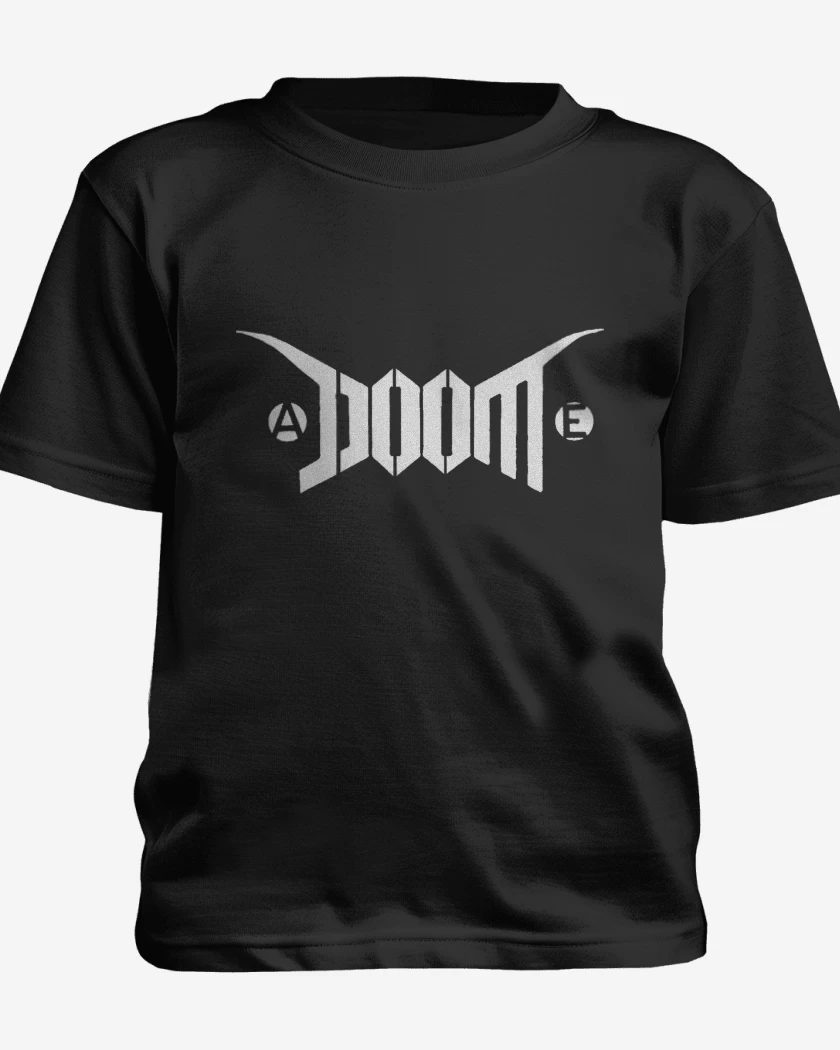 Polera de niño Negro de Doom Logo I B
