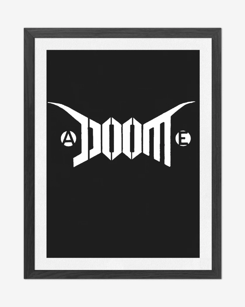Cuadro decorativo Negro de Doom Logo I B