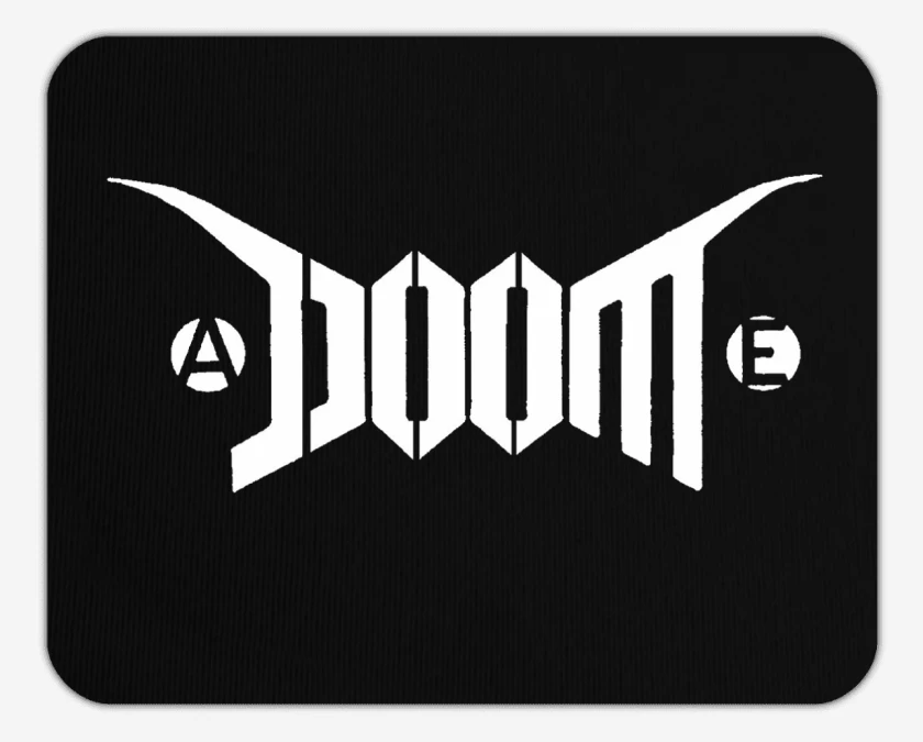Mousepad Negro de Doom Logo I B