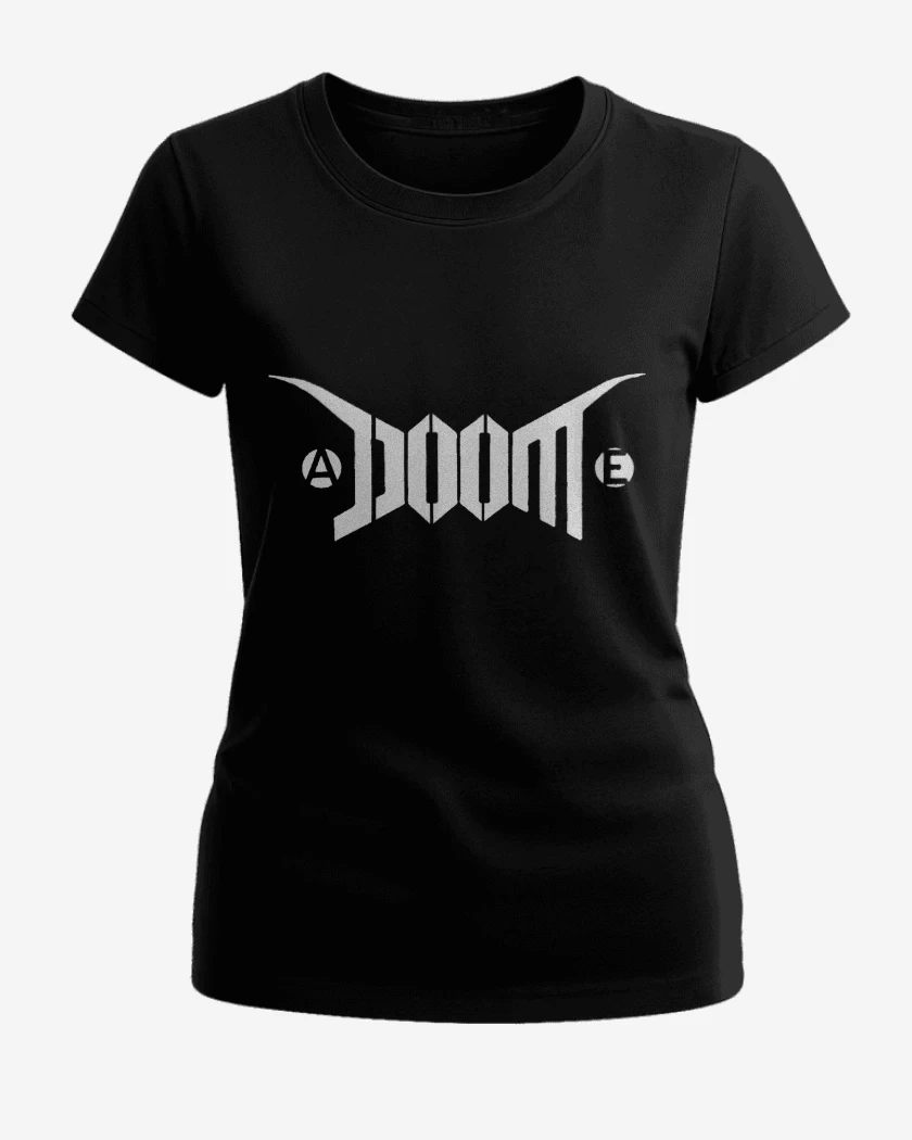 Polera de Mujer Negro de Doom Logo I B