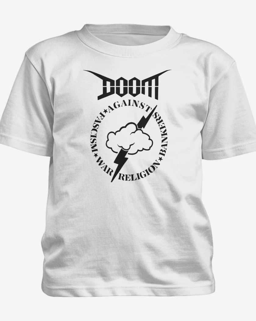 Polera de niño Blanco de Doom Against
