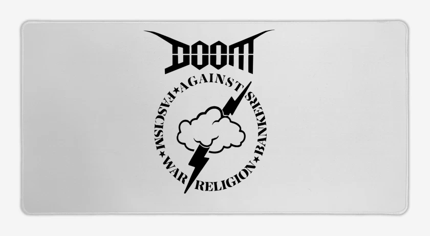 Mouse pad Gamer Blanco de Doom Against