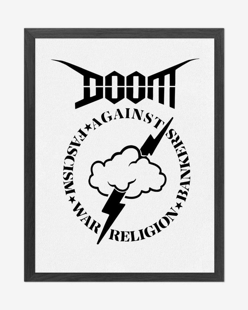 Cuadro decorativo Blanco de Doom Against