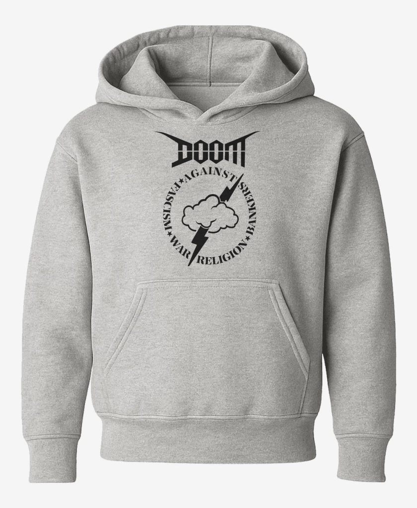 Poleron de niño Gris Melange de Doom Against