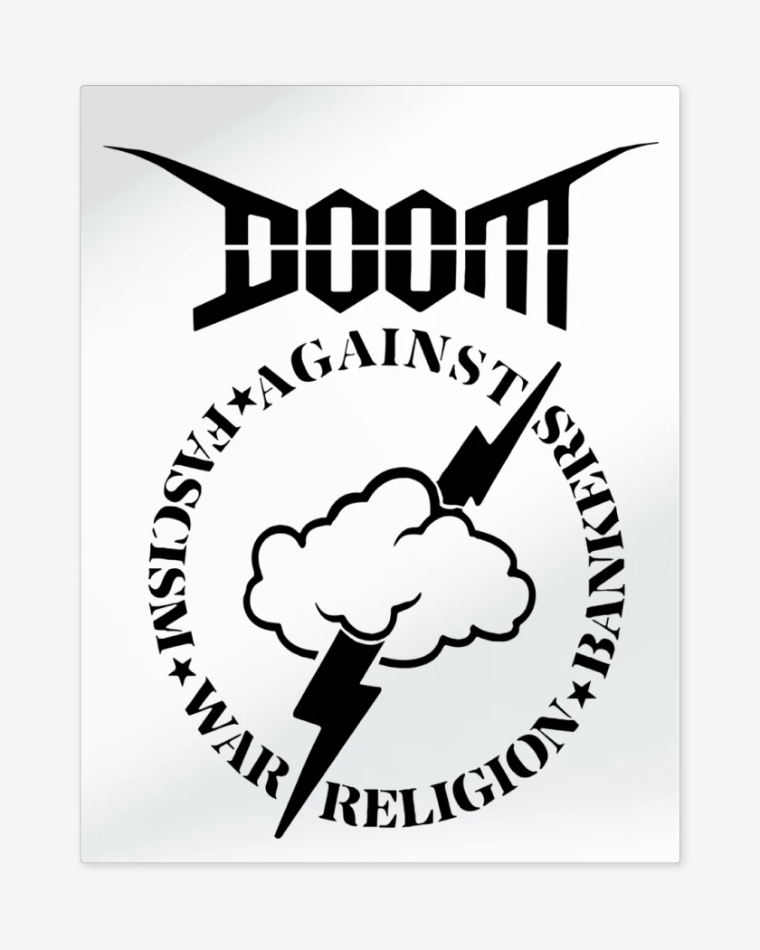 Print metalico Blanco de Doom Against