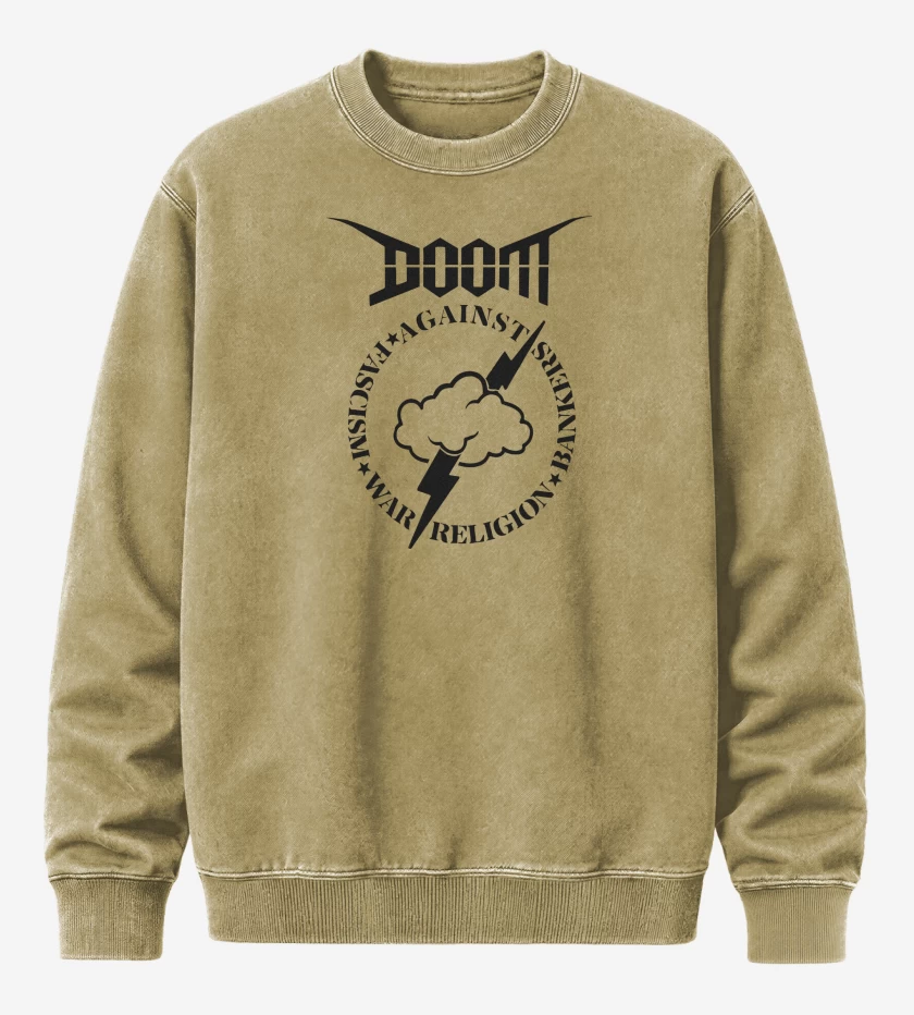 Poleron Polo Acid Wash Beige de Doom Against