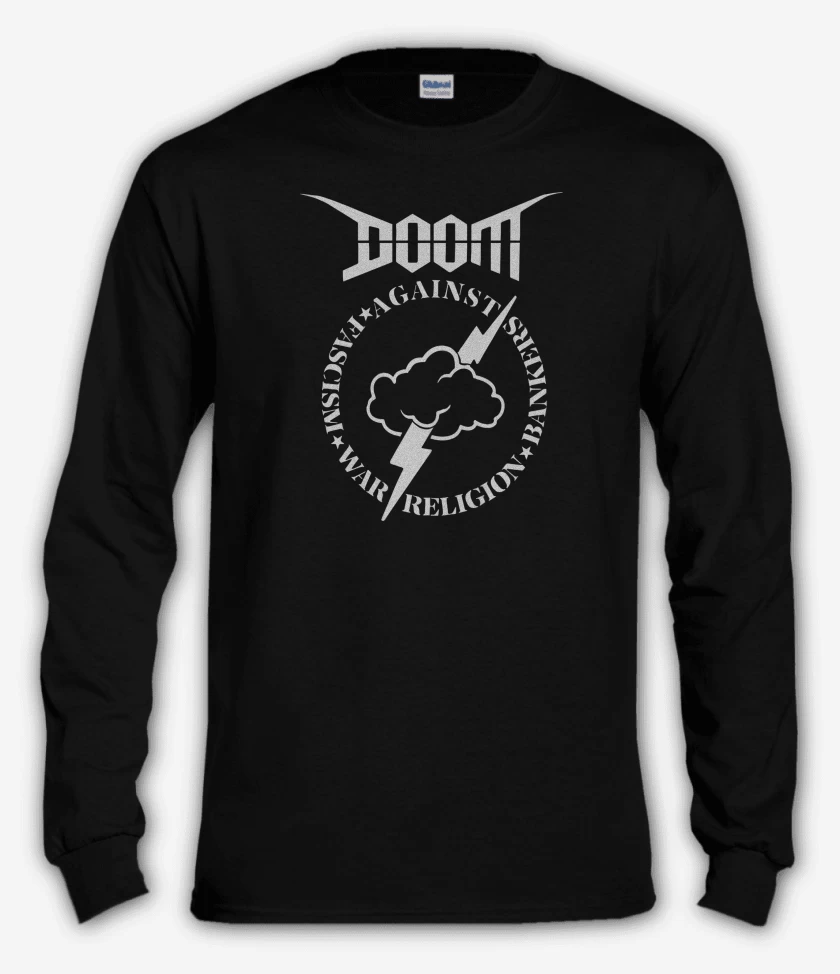 Polera manga larga Negro de Doom Against B
