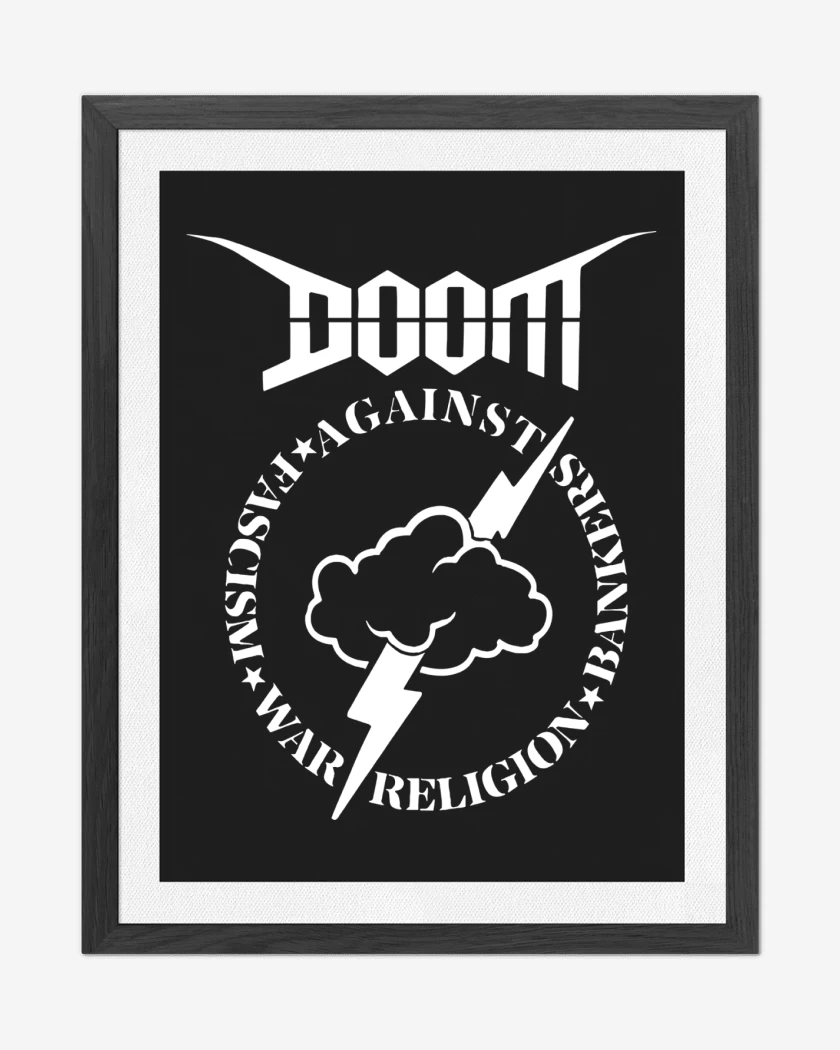 Cuadro decorativo Negro de Doom Against B