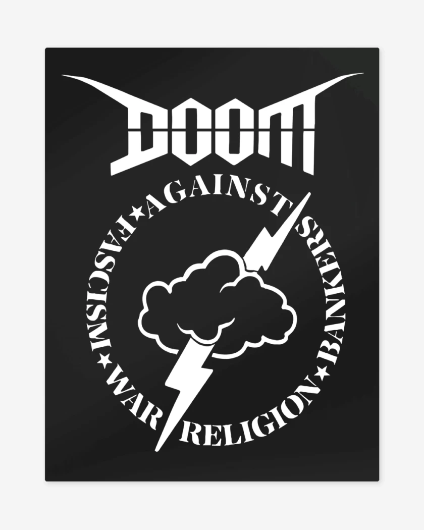 Print metalico Negro de Doom Against B