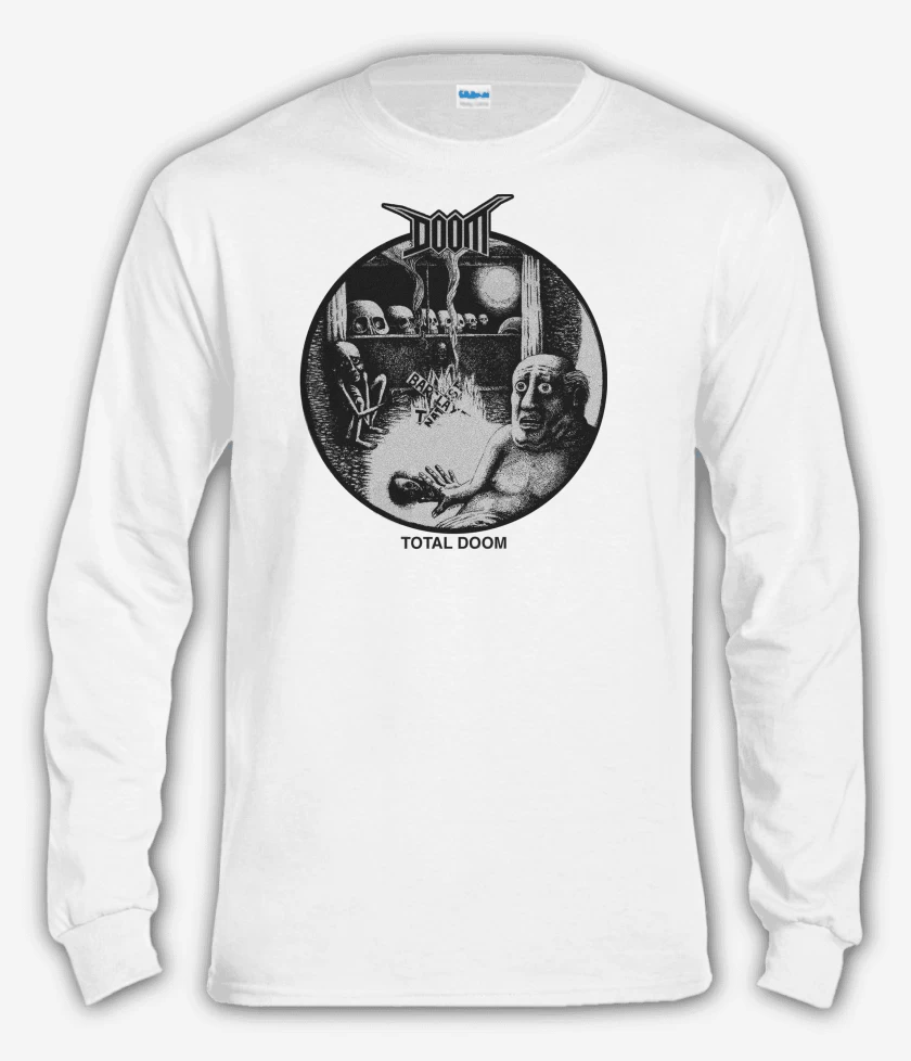 Polera manga larga Blanco de Doom Total Doom N
